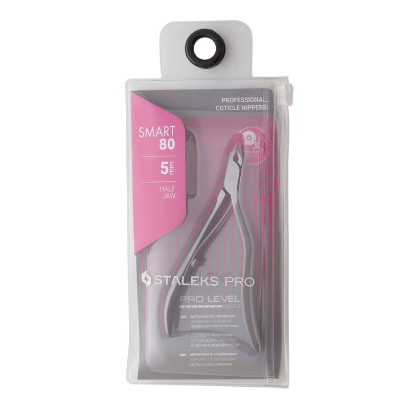 Professional manicure nippers – STALEKS PRO SMART 80, cutting part 5 mm