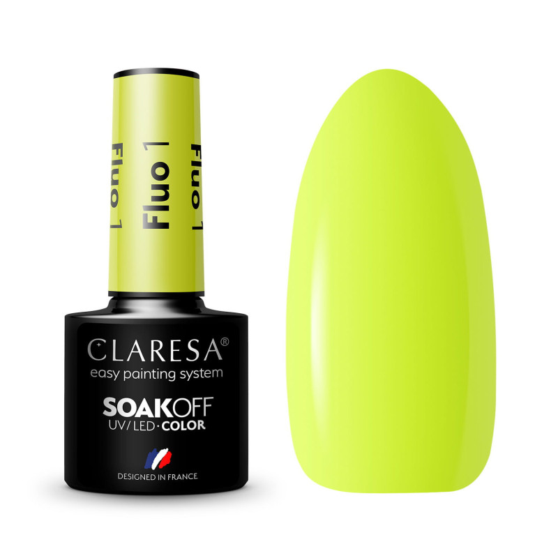 Цветной гель-лак Claresa FLUO № 1, 5 ml