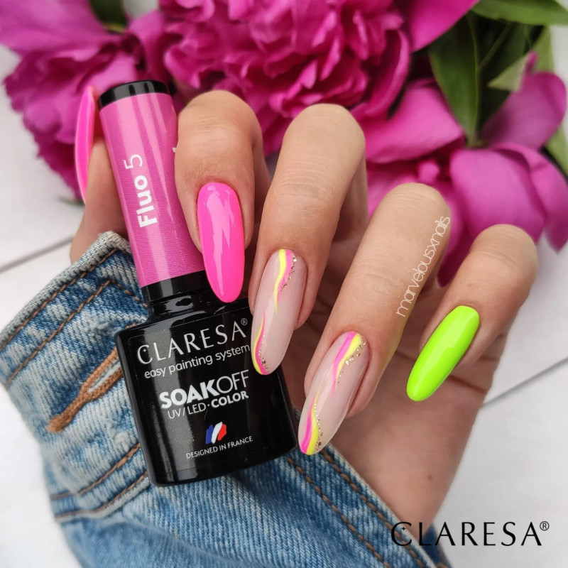 Цветной гель-лак Claresa FLUO № 5, 5 ml