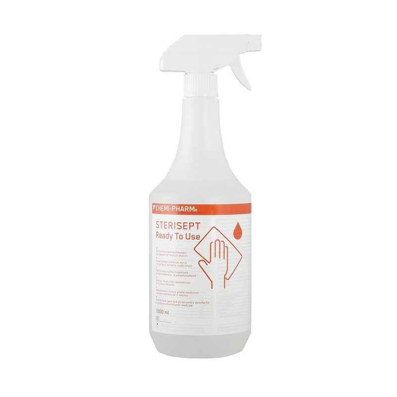 Безспиртовой раствор для мойки и дезинфекции Chemi-Pharm Sterisept Ready to Use, 1000 ml