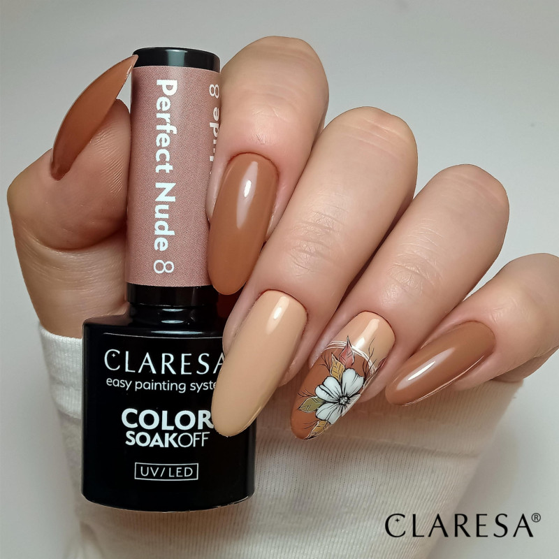 Цветной гель-лак Claresa Perfect Nude № 8, 5 ml