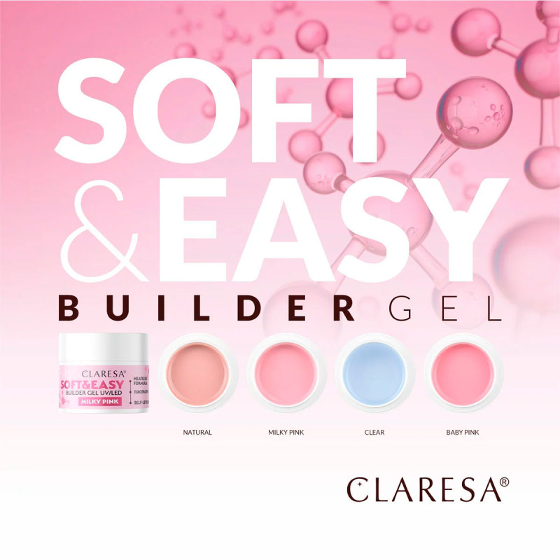 Гель для наращивания Claresa SOFT&EASY, natural
