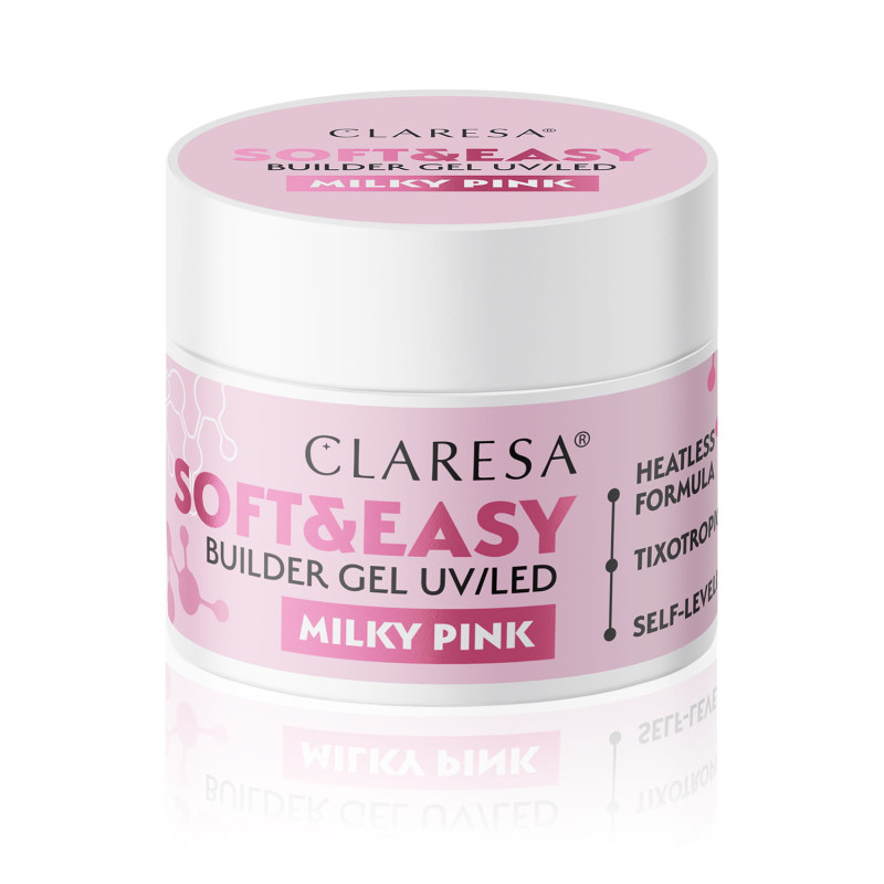 Гель для наращивания Claresa SOFT&EASY, milky pink