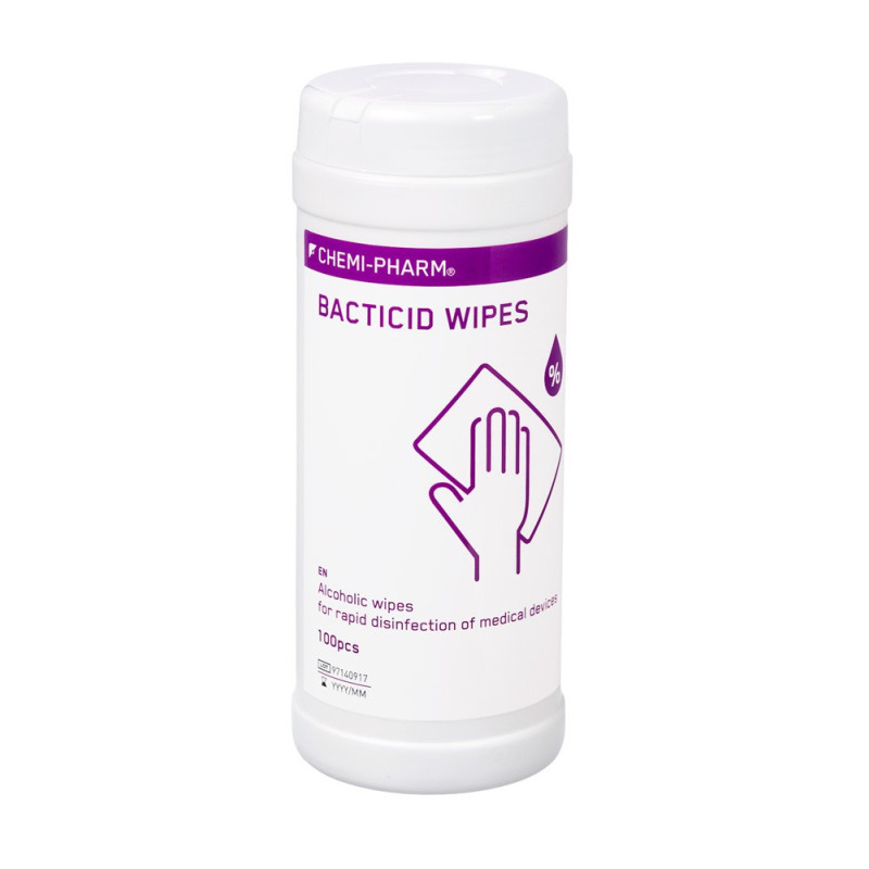 Салфетки для дезинфекции поверхностей Chemi-Pharm BACTICID Wipes - 100 шт