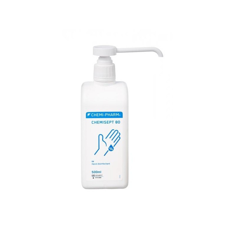 Käsidesi pumppupullossa – Chemi-Pharm CHEMISEPT 80, 500 ml