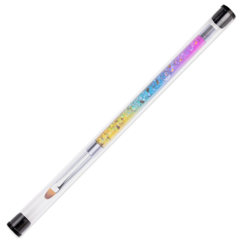 Akryyligeeli- ja geelipensseli – MollyLac Pro Gel Rainbow nro 4, 8 mm
