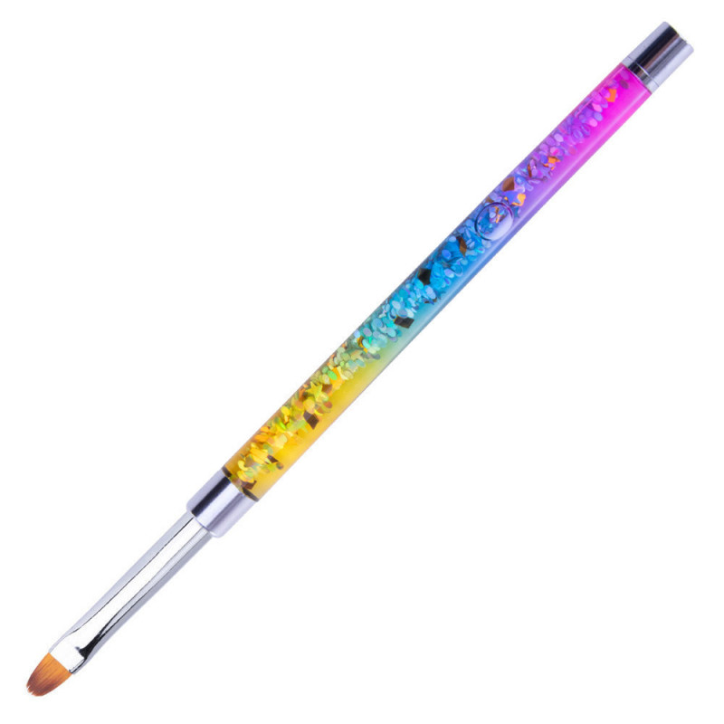Akryyligeeli- ja geelipensseli – MollyLac Pro Gel Rainbow nro 4, 8 mm
