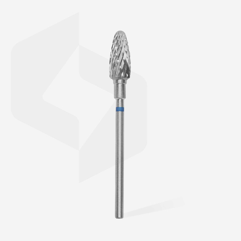 Carbide nail drill bit – Staleks – corn – blue – 6 mm / 14 mm