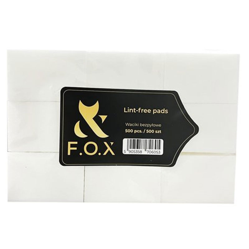 Lint-free nail pads - F.O.X, 500 pcs