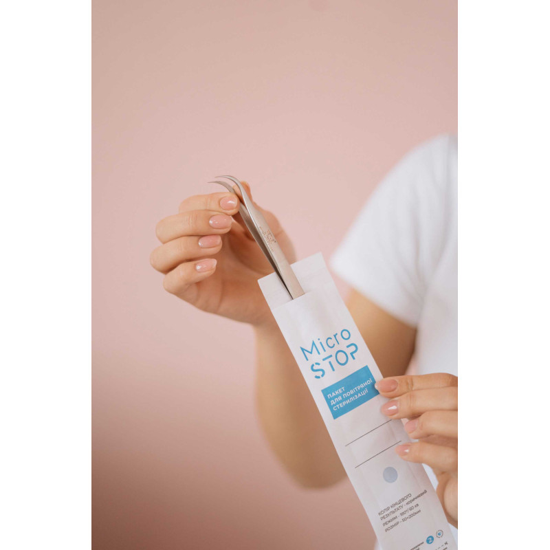 MicroStop – valkoiset kraft-sterilointipussit kuivasterilointiin, indikaattorilla, 50×200 mm