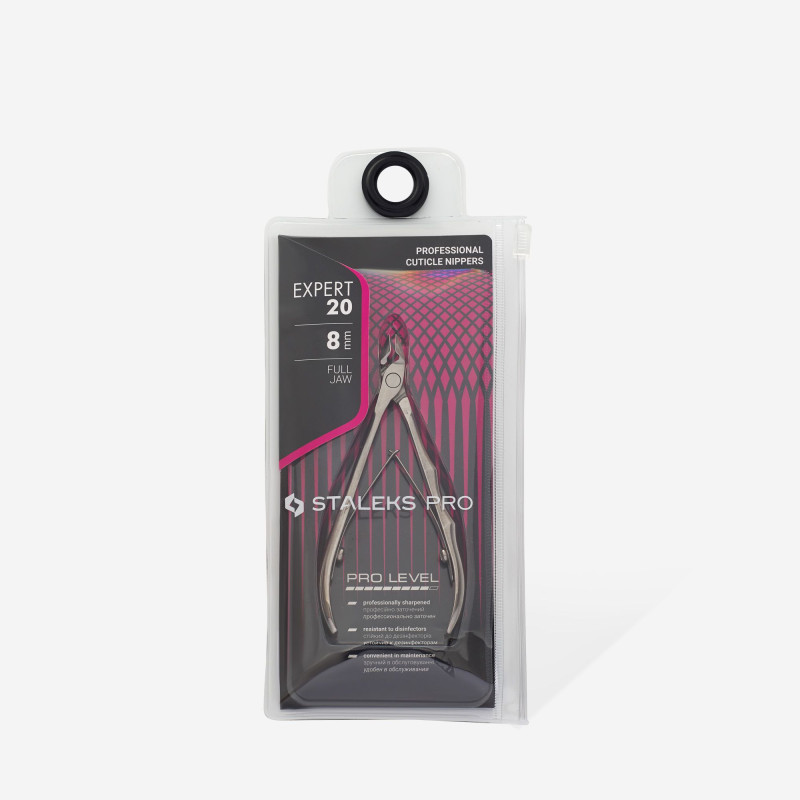 Professional cuticle nippers – STALEKS PRO EXPERT 20, cutting part 8 mm