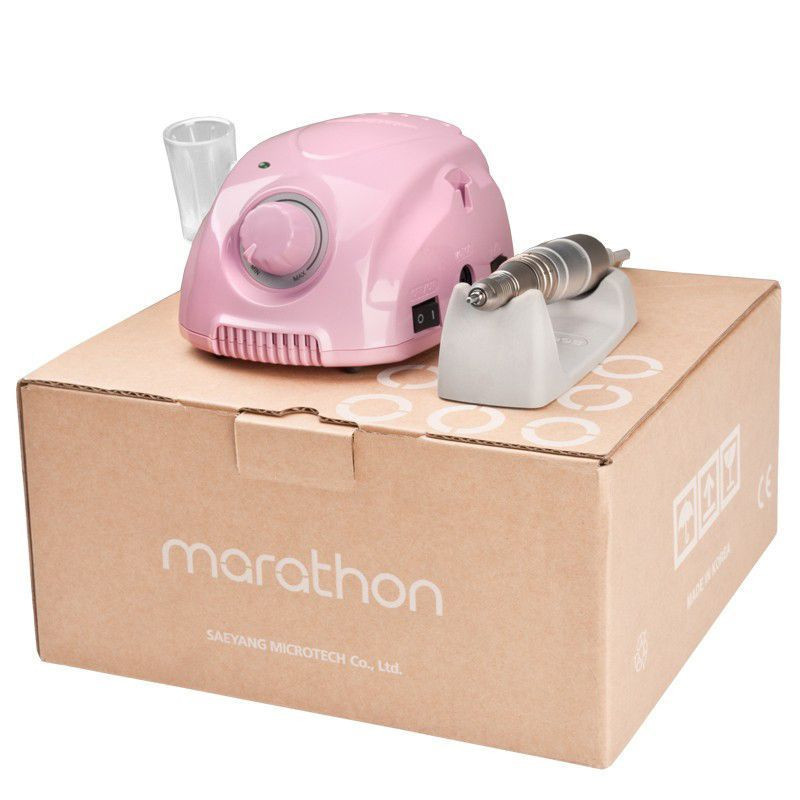 Nail drill Machine - Marathon 3 Champion Saeyang pink + H200