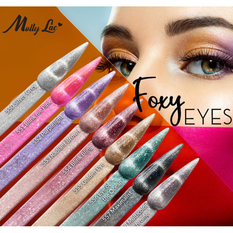 MollyLac Foxy Eyes Blink Bling Nr 554 - 10g