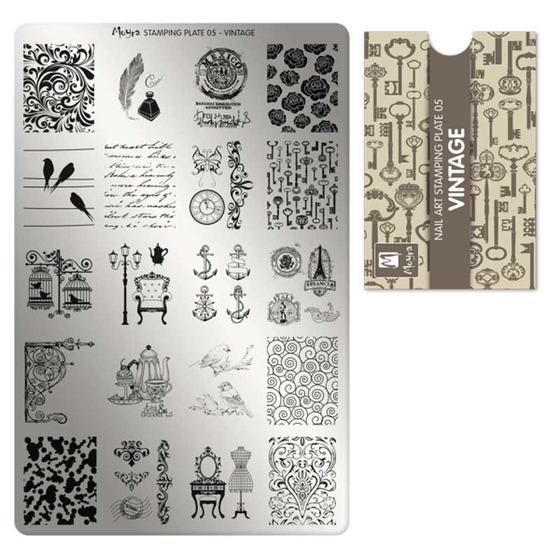 Stamping plate Moyra - Vintage - 05