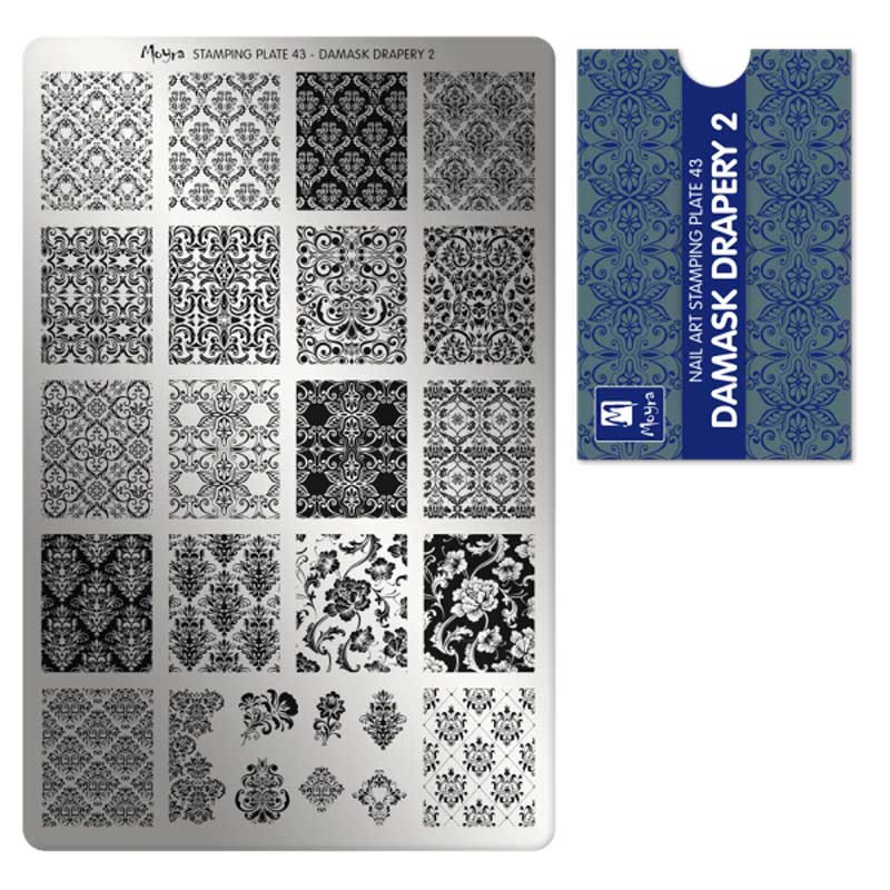 Stamping plate Moyra - Damask drapery 2 - 43