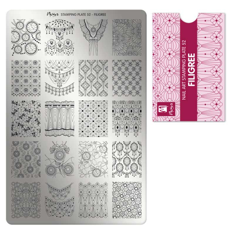 Stamping plate Moyra - Filigree - 52