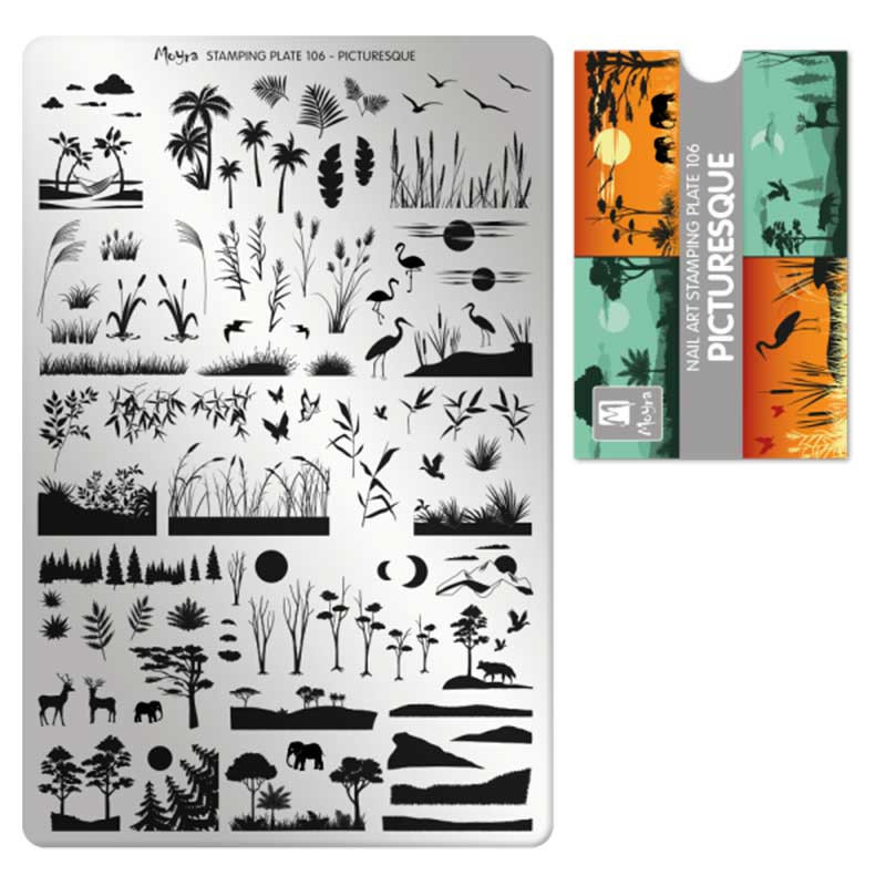 Stamping plate Moyra - Picturesque - 106