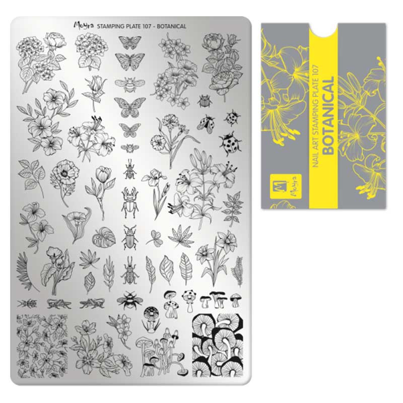 Stamping plate Moyra - Botanical - 107