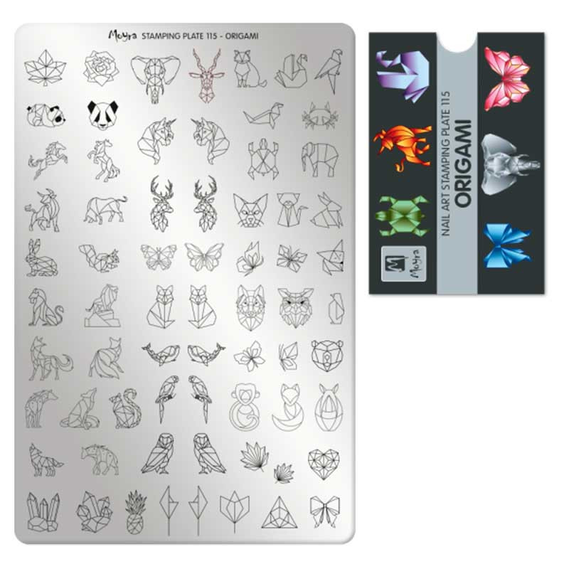 Stamping plate Moyra - Origami - 115