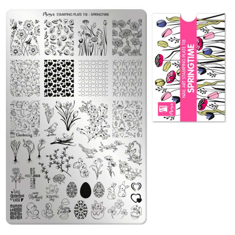 Stamping plate Moyra - Springtime - 118