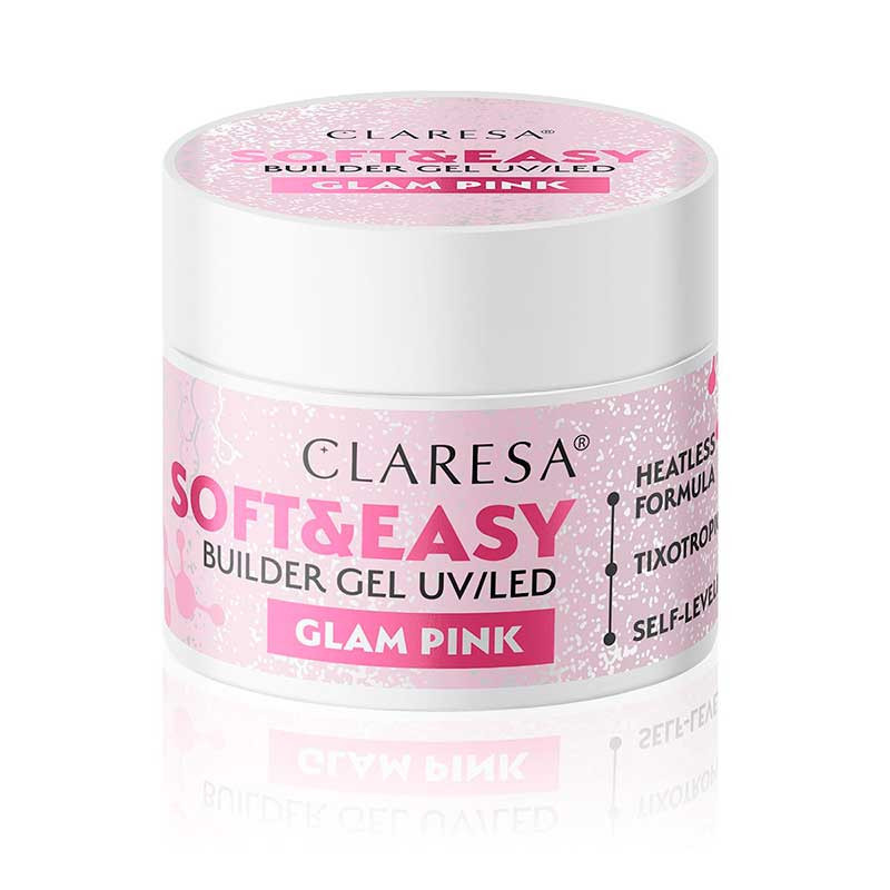 Гель для наращивания Claresa SOFT&EASY, Glam Pink