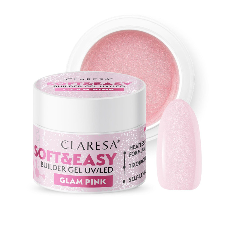 Гель для наращивания Claresa SOFT&EASY, Glam Pink