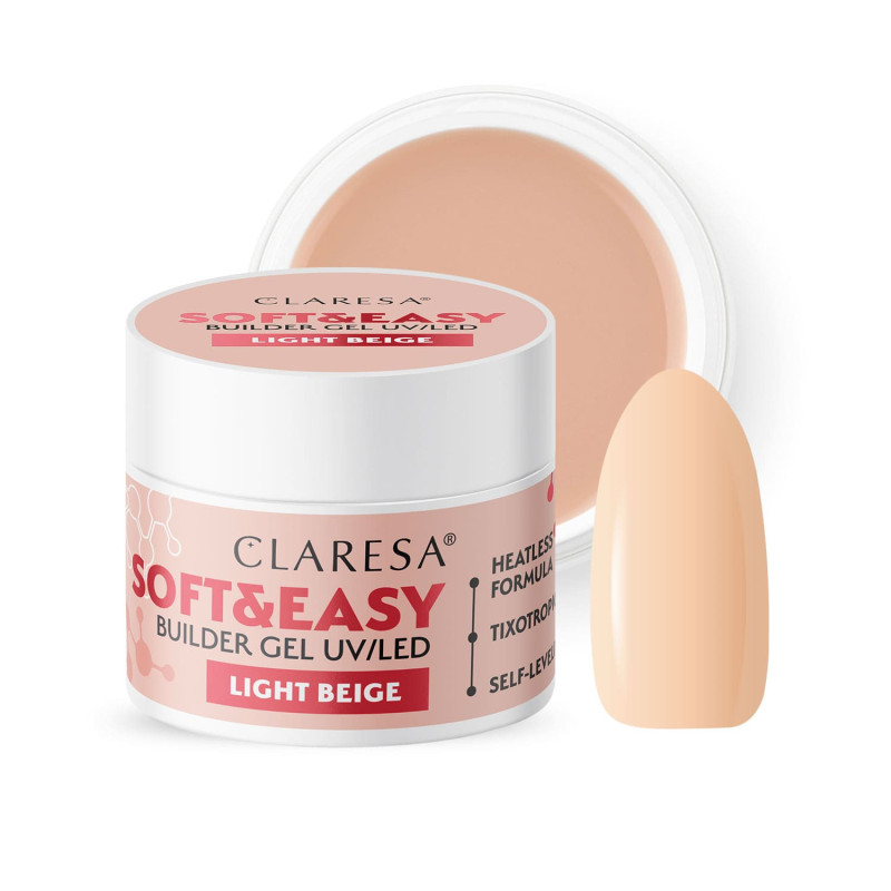 Гель для наращивания Claresa SOFT&EASY, Light Beige