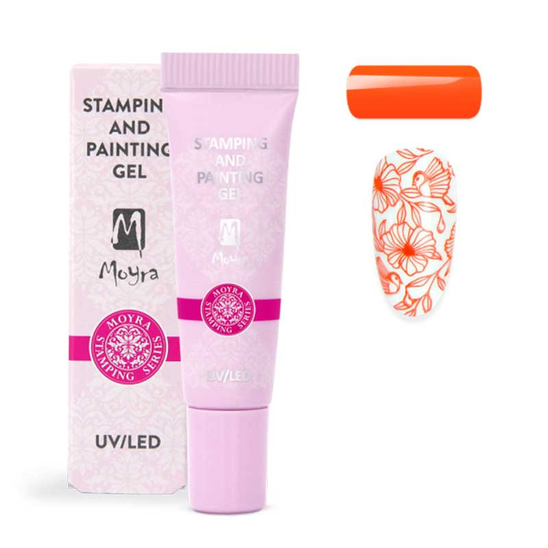 Moyra Stamping Gel Colour, kirkkaan oranssi 11 - 7 ml