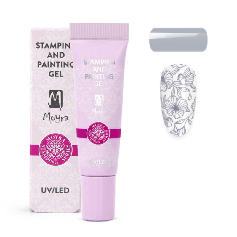 Moyra Stamping Gel Paint, gray 17 - 7 ml