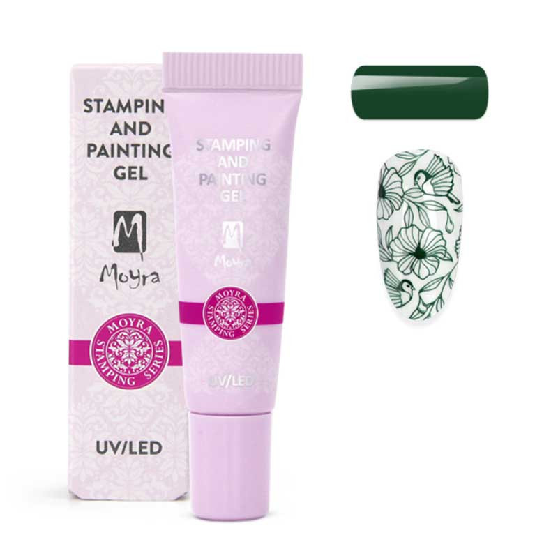 Moyra Stamping Gel Colour, tummanvihreä 18 - 7 ml