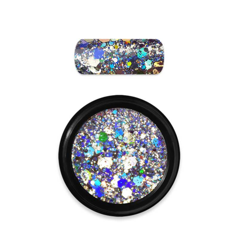 Moyra holo glitter mix No. 01 Silver
