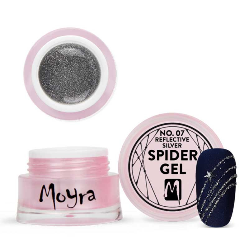 Moyra Spider geeli nro 07 Heijastava hopea - 5 ml