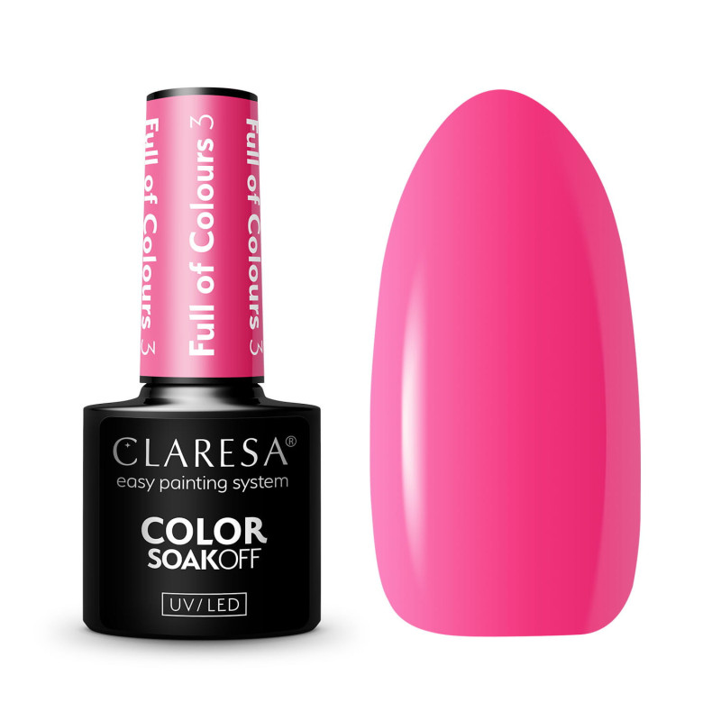 Цветной гель-лак Claresa  Full Of Colors № 3, 5 ml