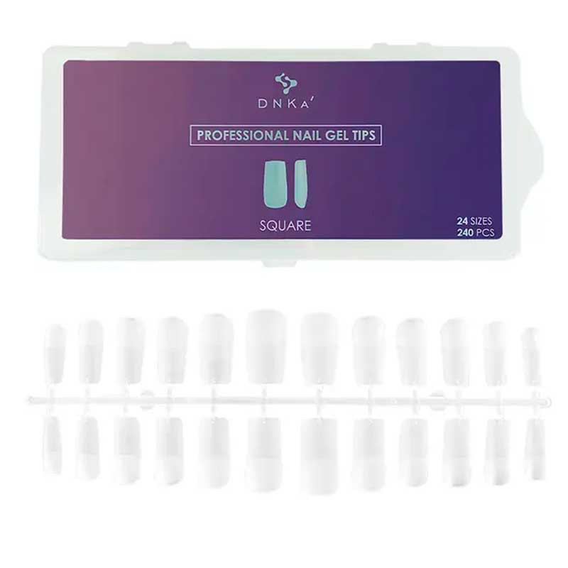 Гелевые типсы – DNKa Professional Square, 240 шт