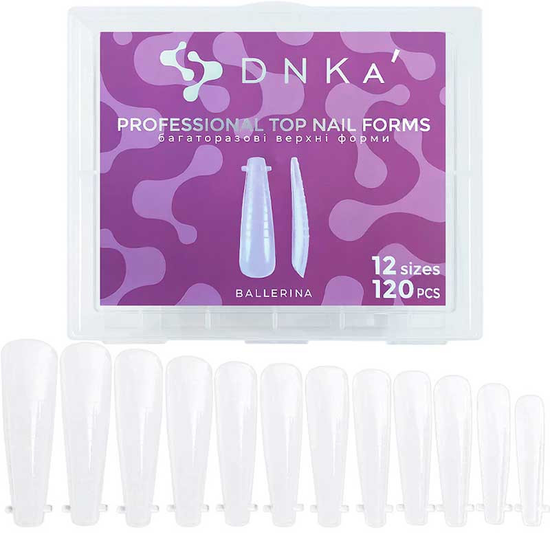 Dual Forms (ylämuotit) – DNKa Top Nail Forms Ballerina – 120 kpl