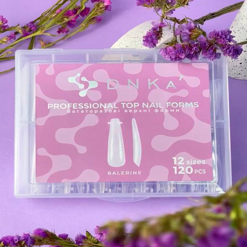 Dual Forms (upper nail forms) – DNKa Top Nail Forms Ballerina – 120 pcs