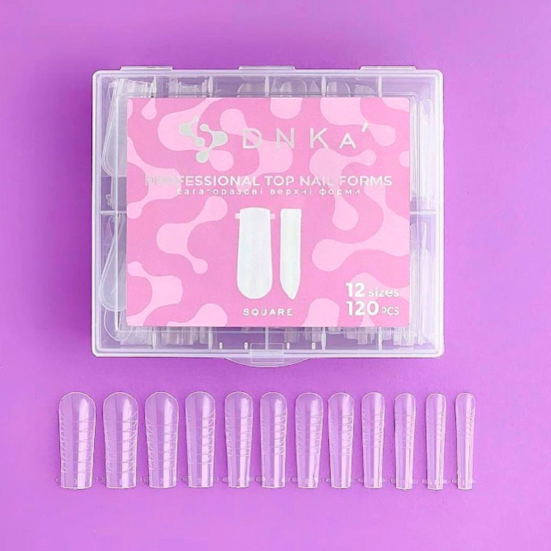 Dual Forms (ylämuotit) – DNKa Top Nail Forms Square – 120 kpl