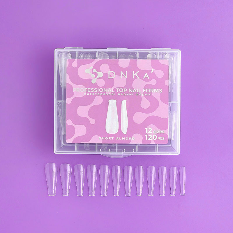 Dual Forms (ylämuotit) – DNKa Top Nail Forms Short Almond – 120 kpl