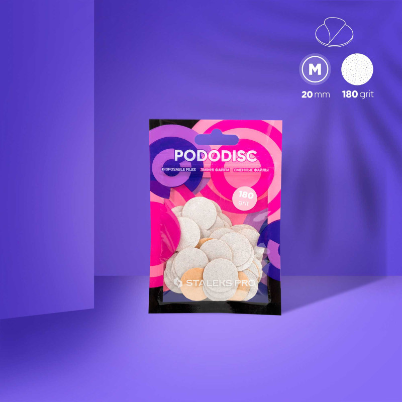 Сменные файлы белые для педикюрного диска – STALEKS PRO EXPERT PODODISC M (50 шт)