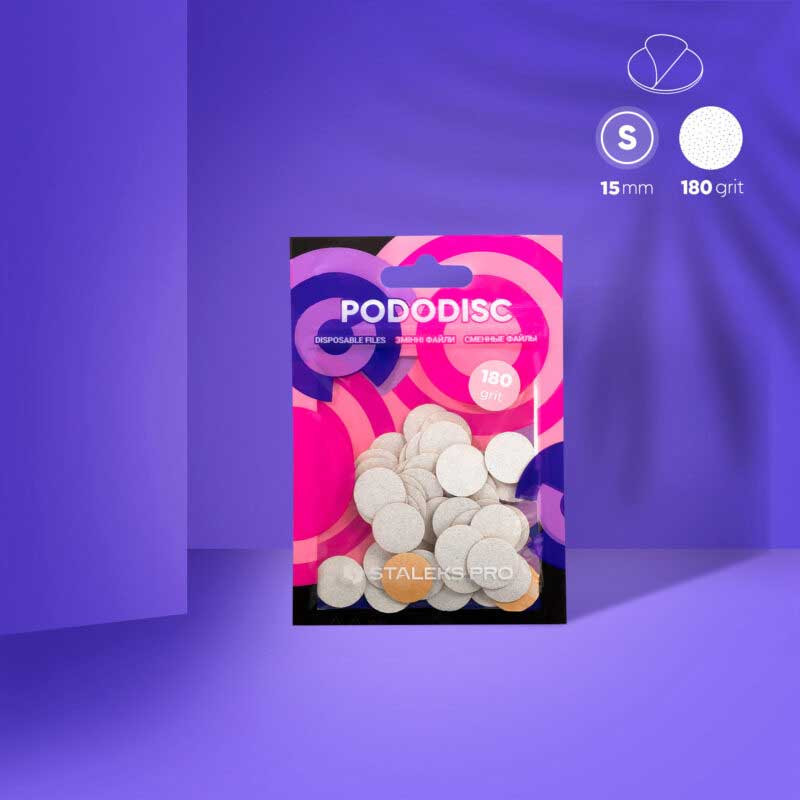 Valkoiset vaihtoviilat pedikyyri­levyyn – STALEKS PRO EXPERT PODODISC S (50 kpl)