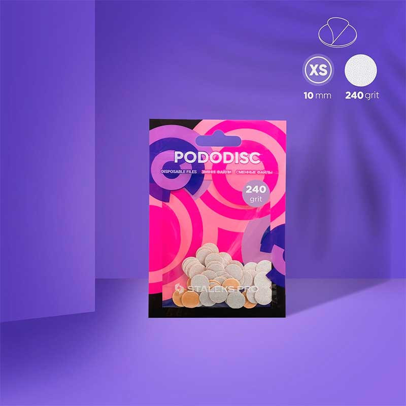 Сменные файлы белые для педикюрного диска – STALEKS PRO EXPERT PODODISC XS (50 шт)