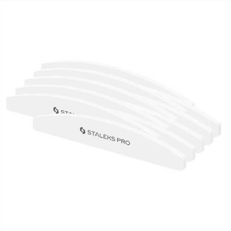 Manicure buffers – Staleks PRO EXPERT 41, 100/180 grit, half-moon (10 pcs, disposable)