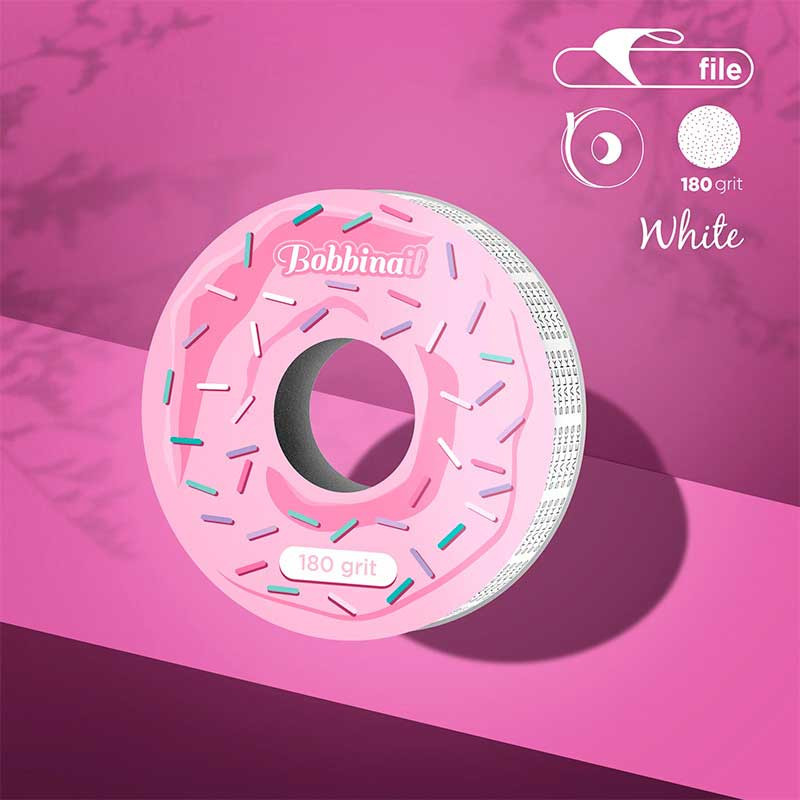Запасной блок файл-ленты papmAm для пластиковой катушки Bobbinail Staleks Pro, 180 грит / 8м