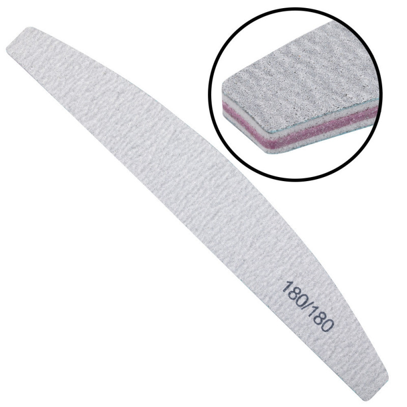 Nail file MollyLac 180/180, 10 pcs