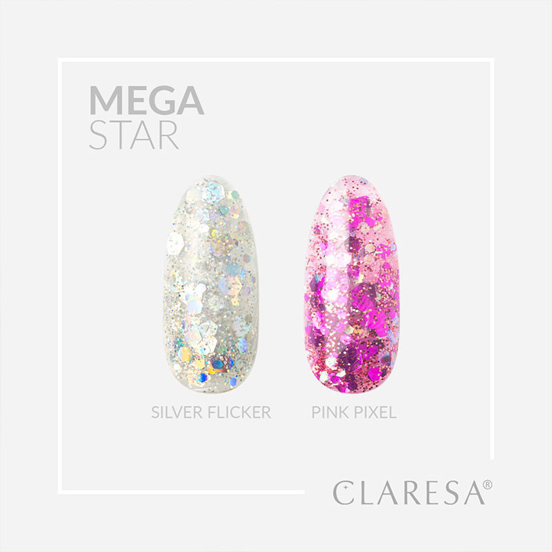 Mega Star Art Gel Claresa Silver Flicker - 10g