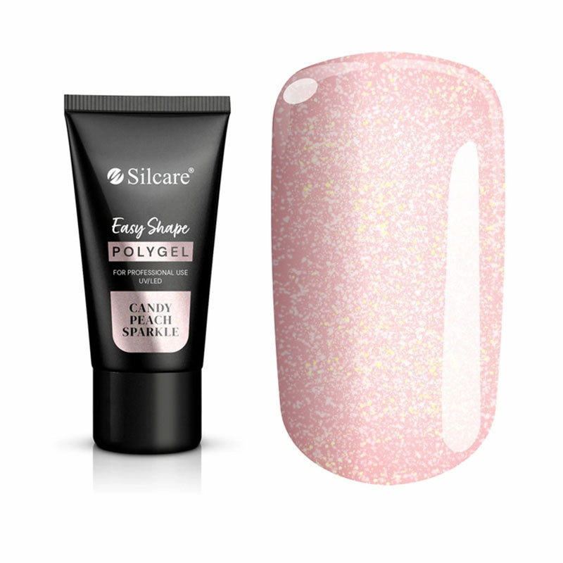 Полигель Silcare Easy Shape - Candy Peach Sparkle - 30 g