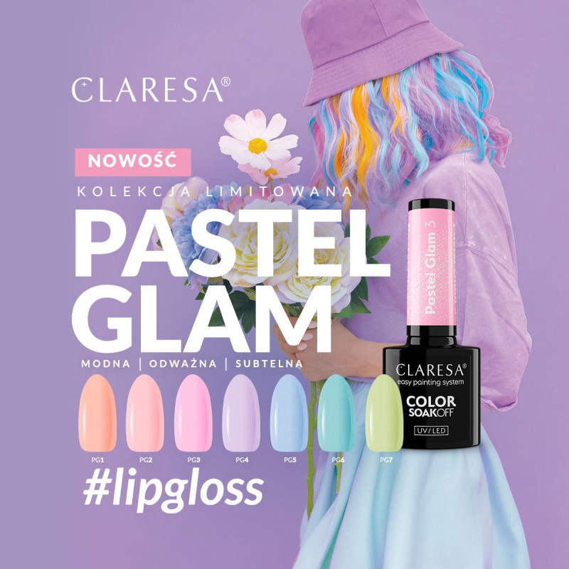 Color gel polish Claresa Pastel Glam 7 - 5g