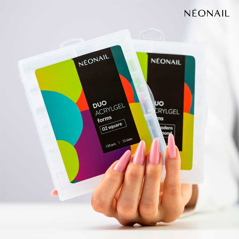 Ylämuotit kynsien pidennyksiin – NeoNail Duo AcrylGel 03 Modern Almond, 120 kpl
