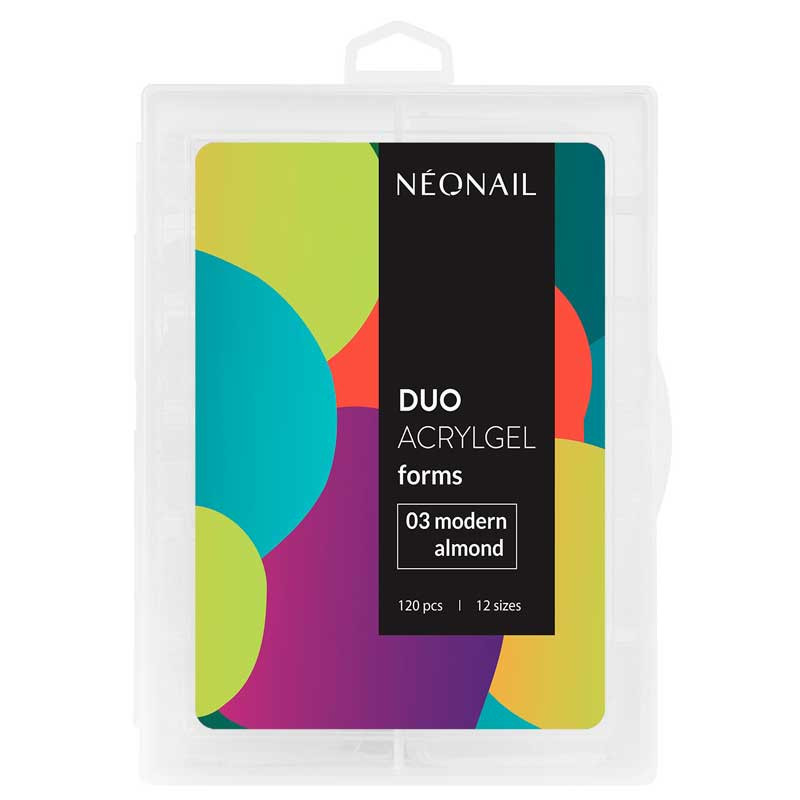 Ylämuotit kynsien pidennyksiin – NeoNail Duo AcrylGel 03 Modern Almond, 120 kpl
