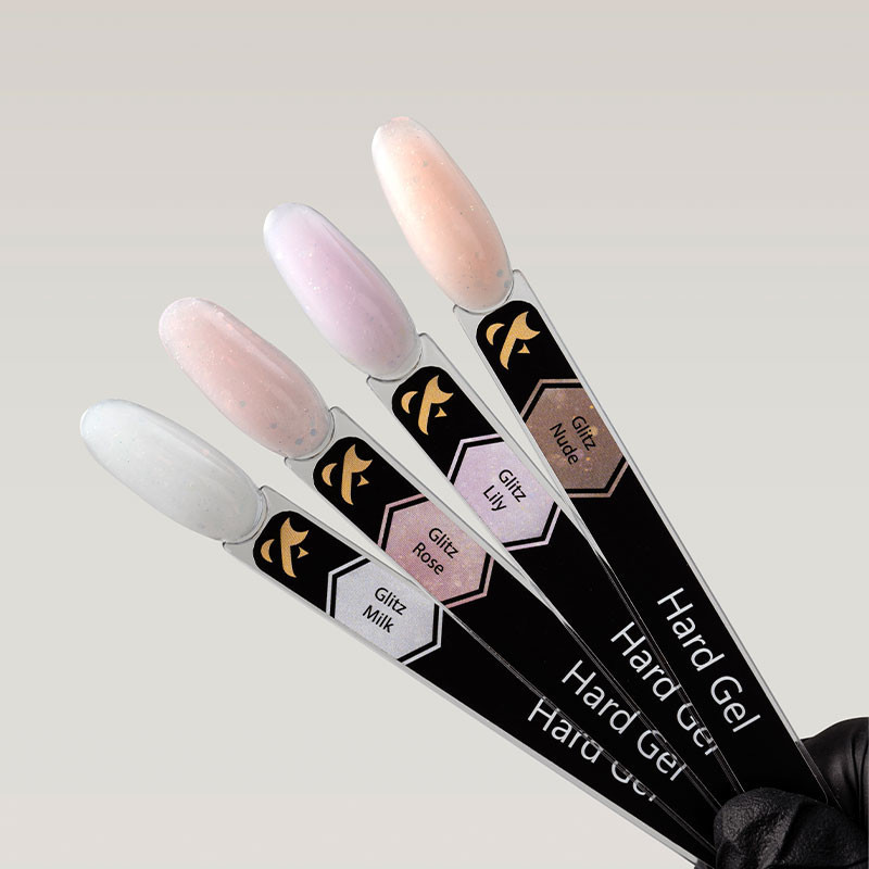 Гель для наращивания ногтей - Hard gel F.O.X - Glitz Lily - 15 мл